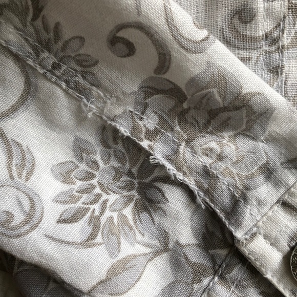 Lucy and Laurel Linen Crop Jacket White Grey - Picture 13 of 15